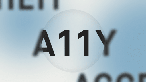 Kreisförmiger Bereich, der den Schriftzug "A11Y" scharf darstellt, während der Rest des Bildes unscharf erscheint