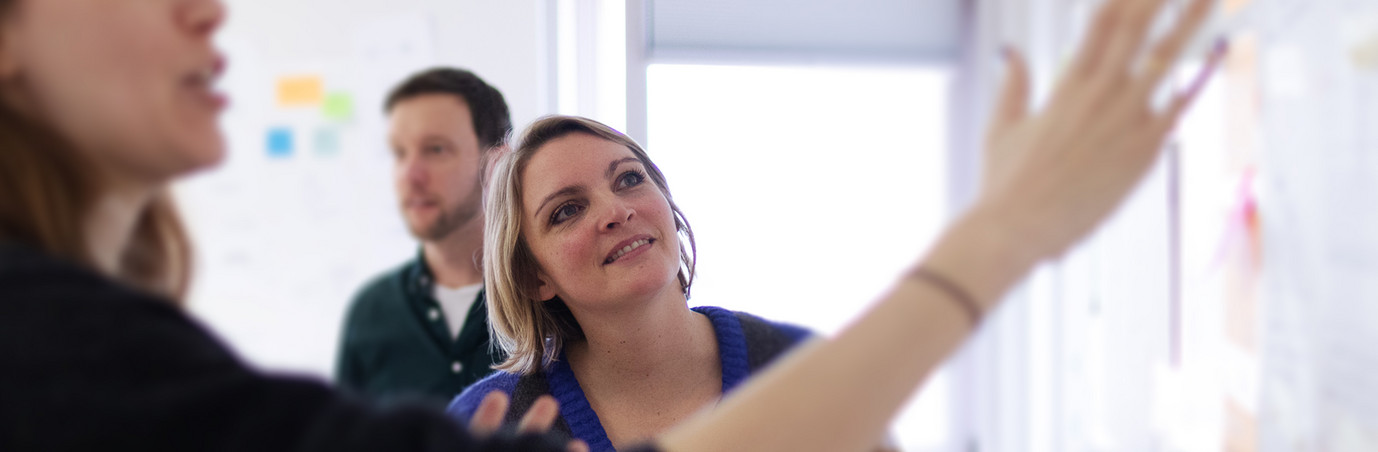 Mitarbeitende von Moccu in einem Workshop